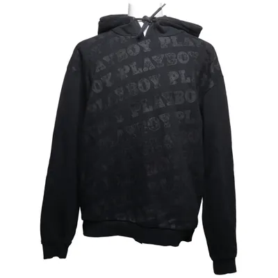 Hoodie (Black) from Playboy x Def Cotton, Polyester
