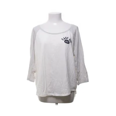 Top (Gray, White) from Abercrombie & Fitch Cotton, Polyester
