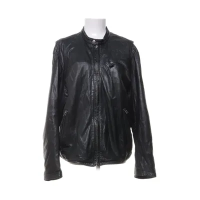 Läderjacka (Svart) från Casual Clothing Bomull, Polyester, Skinn