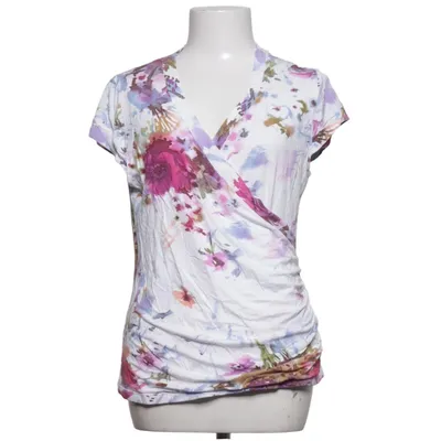 Top (White, Multicolored) from Mac Scott Elastane, Viscose