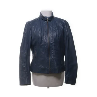 Leren jack (Blauw) van Saki Leer