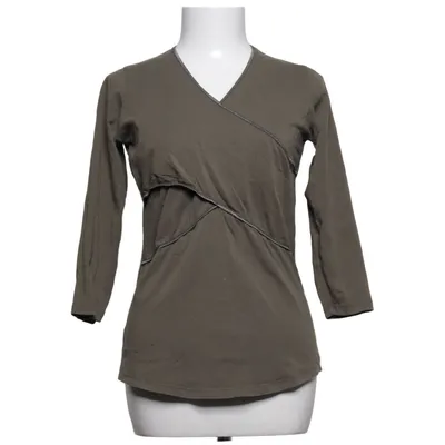 Nursing blouse (Green) from Paola Maria Cotton, Elastane