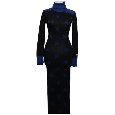 Robe à col roulé (Noir, Bleu) de Rossignol Laine de mouton