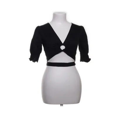 Crop top (Svart) från Bik Bok Bomull, Polyamid, Polyester