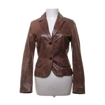 Leren jack (Bruin, Beige) van Hollies Stockholm