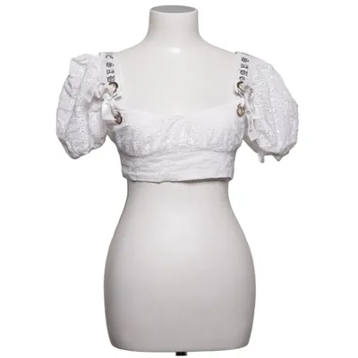 Crop top (Wit) van Sabo Luxe Katoen