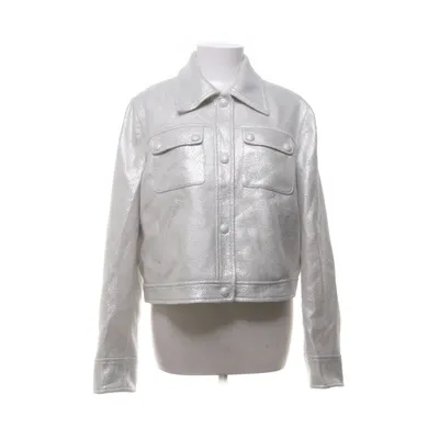 Jakke (Grå, Hvid) fra Mango Bomuld, Polyester, Viscose
