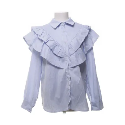 Shirt (Blauw, Wit) van New Collection Katoen, Elastaan