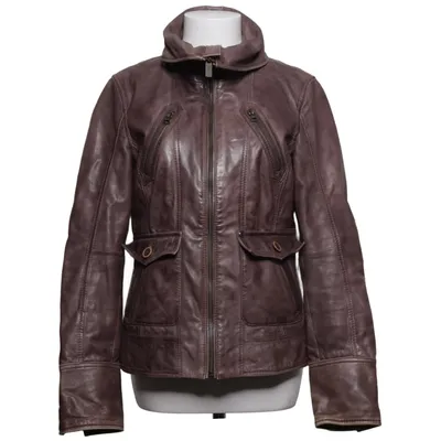 Veste en cuir (Marron) de EDC by ESPRIT Coton, Élasthane, Cuir, Polyester