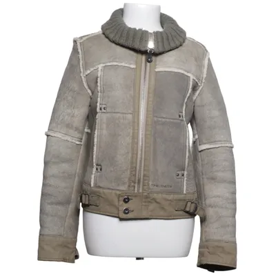 Leren jack (Grijs) van Diesel Leer