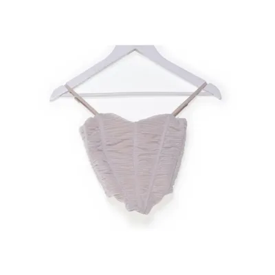 Crop top (Beige) fra Bershka Elastan, Polyester