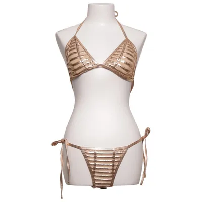 Bikini (Guldfärgad) från Shein Elastan, Polyamid