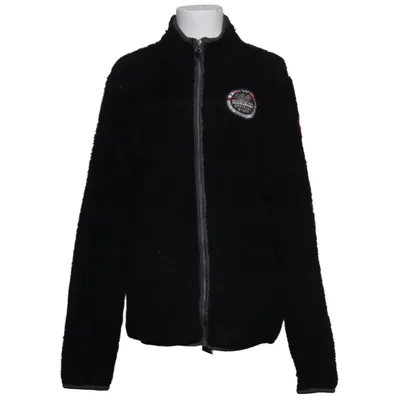 Fleece jacket (Black) from Napapijri Acrylic, Elastane, Polyester