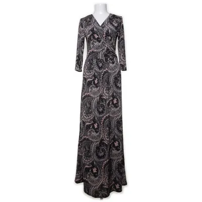 Maxi dress (Black, Multicolored) from Ilse Jacobsen Hornbæk Elastane, Polyester