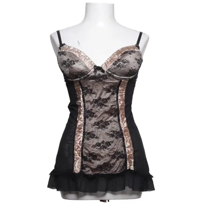 Negligé (Svart, Beige) från Censored Elastan, Polyamid, Polyester, Viskos