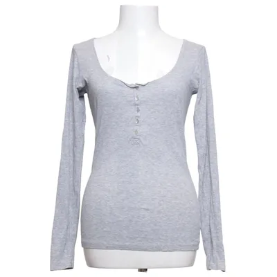 Henley T-shirt (Grå) fra H&M Basic Bomuld, Elastan, Viscose
