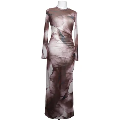 Långklänning (Brun, Flerfärgad) från By Swan Paris Elastan, Polyester, Viskos
