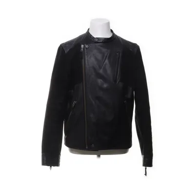Leren jack (Zwart) van Emilio Leer, Katoen, Polyester