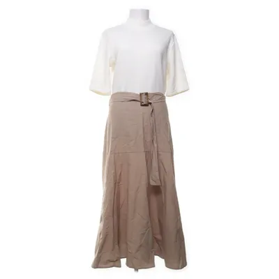 Robe longue (Blanc, Beige) de Zara Coton
