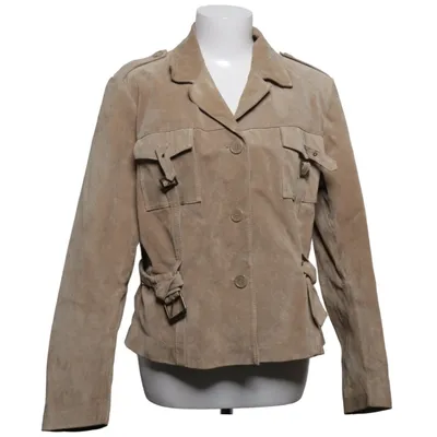 Læderjakke (Beige) fra Casual Woman Læder, Polyester