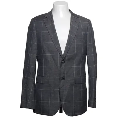 Kavaj (Grå) från Dressmann Bomull, Linne, Polyester, Viskos