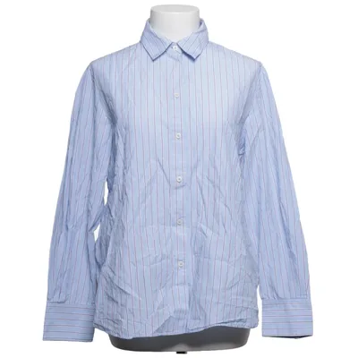 Chemise (Bleu, Blanc) de Mango Coton, Lyocell