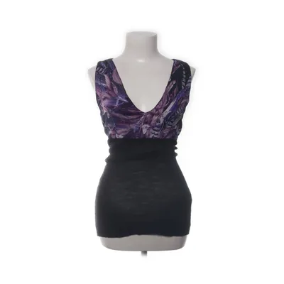 Top (Sort, Lilla) fra Just Cavalli Elastan, Silke, Uld, Viscose