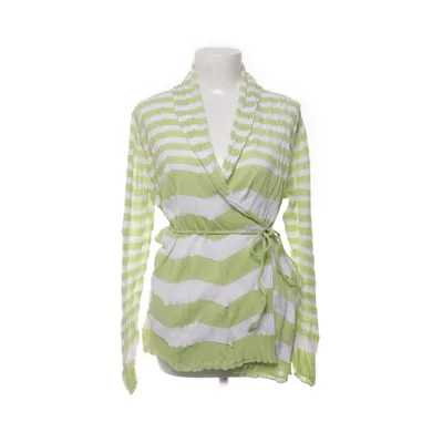 Wrap cardigan (Green, White) from Carlo Colucci