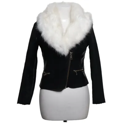 Veste en peau de mouton retournée (Noir, Blanc) de Barneys Originals Polyester, Polyuréthane, Viscose