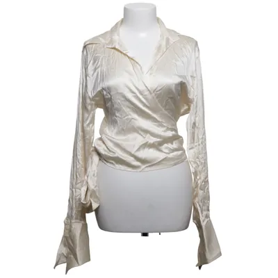 Wrap blouse (Beige) from Pauw Elastane, Silk