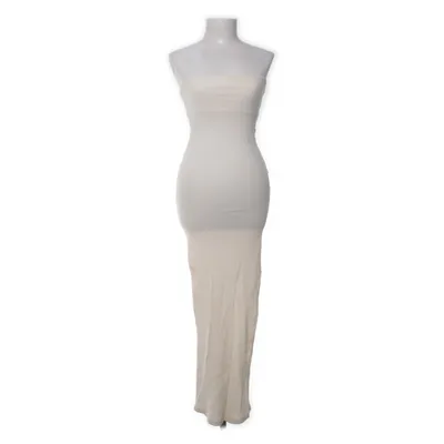 Maxi jurk (Wit) van Bershka Katoen, Elastaan