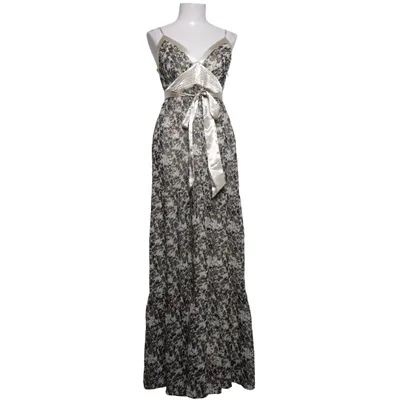 Maxi jurk (Beige, Zwart) van Hallhuber Trend Acetaat, Polyester