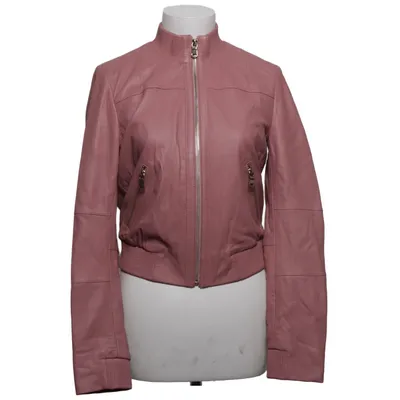 Läderjacka (Rosa) från Twin Set Simona Barbieri Acetat, Skinn, Polyester