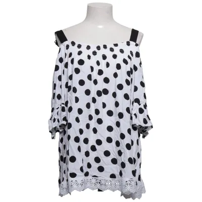 Topp (Vit, Svart) från Janina Curved Polyester, Viskos