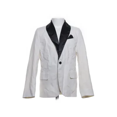 Tuxedo jacket (White, Multicolored) from H&M Polyester, Viscose