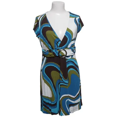 Jurk (Blauw, Bruin, Groen) van Vivance Collection Elastaan, Viscose