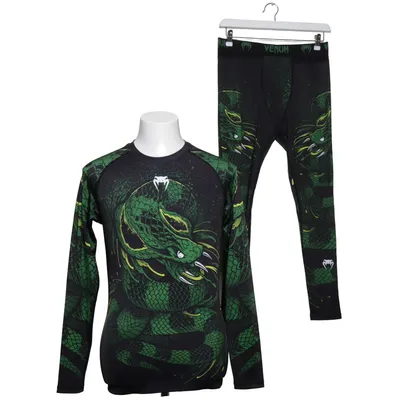 Trainingsset (Zwart, Groen) van Venum Elastaan, Polyester