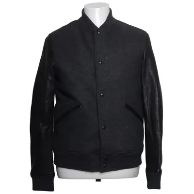 Collegejacka (Grå) från Allsaints Akryl, Bomull, Elastan, Skinn, Polyamid, Polyester, Viskos, Ull