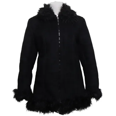 Shearling jacket (Black) from Lin Lin Fur, Polyester