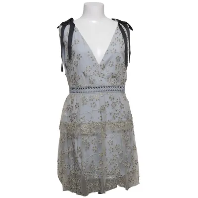 Dress (Blue, Silver) from Self-Portrait Metallic fiber, Polyamide, Polyester
