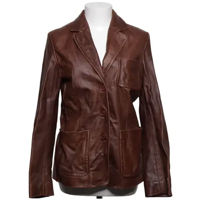 Läderkavaj (Brun) från Hollies Skinn, Polyester