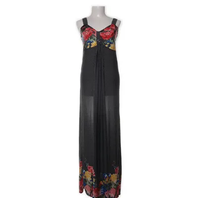 Långklänning (Svart, Flerfärgad) från Ecoline Elastan, Polyester, Viskos