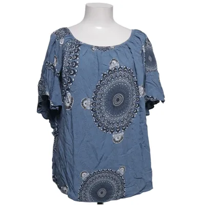 Top (Blue, White) from Pink Viscose