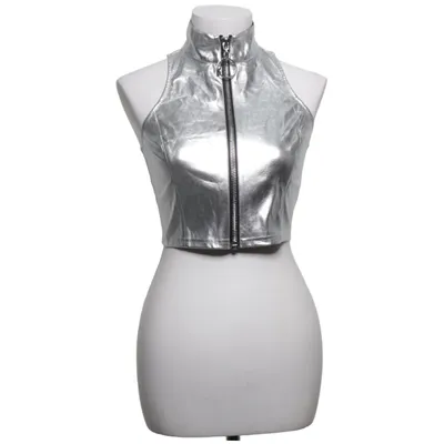 Crop top (Silver) from Current Mood Cotton, Polyester, Polyurethane