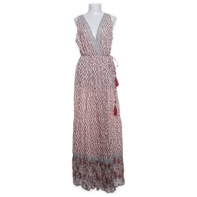 Omlottklänning (Vit, Röd, Grå)