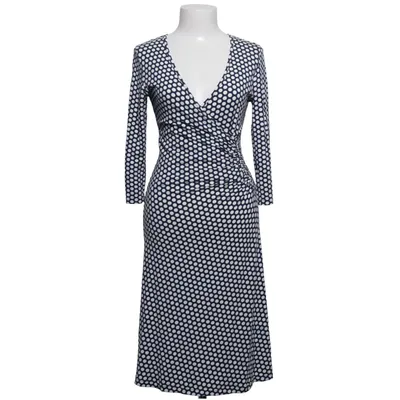 Wrap dress (Blue, White) from Klaus Dilkrath Elastane, Viscose