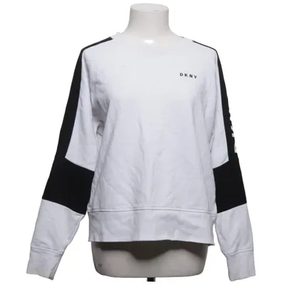 Collegetröja (Vit, Svart) från DKNY Sport Bomull, Polyester