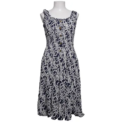 Jurk (Blauw, Wit) van Menglu Katoen, Polyester