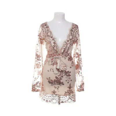 Cocktailjurk (Beige, Meerkleurig) van DM Retro