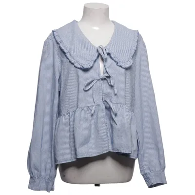 Blouse (Blauw, Wit) van New Collection Katoen